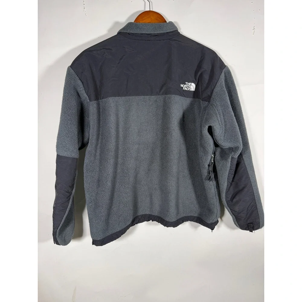 The North Face Denali Fleece Jacket Mens Medium Grey Black Full Zip Outdoor